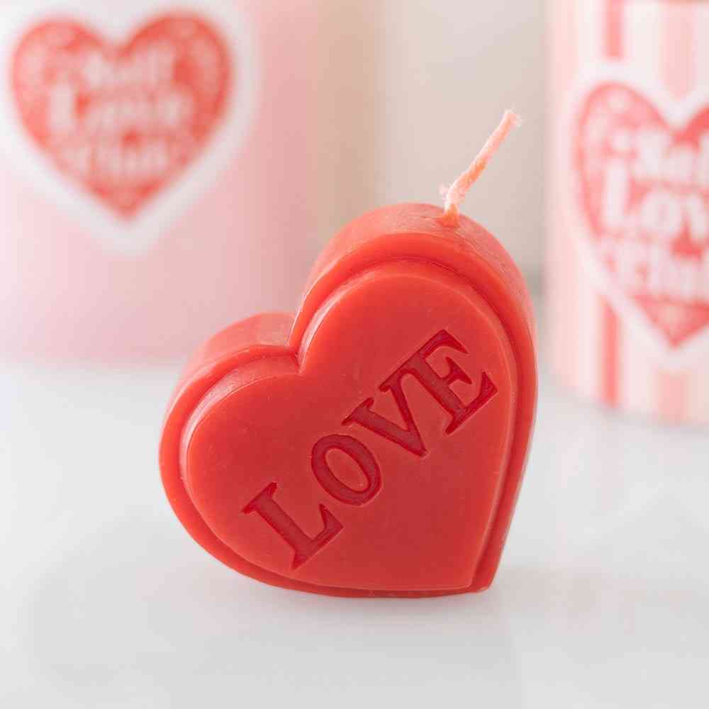 Something Different - Red Love Heart Shaped Valentine's Day Figure Candle - Red